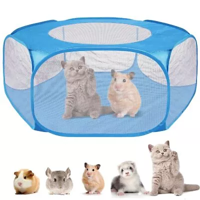 Folding Pet Cat Playpen Rabbit Hamster Guinea Pig Run Portable Indoor Outdoor UK • £10.59