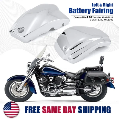 $87.50 • Buy Left Right Battery Side Fairing Covers For YAMAHA V STAR 1100 XVS1100 1999-2011