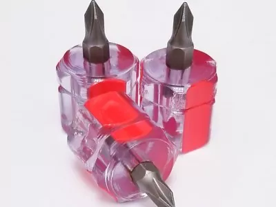 3pcs MINI SHORT STUBBY PHILLIPS / CROSS HEAD SCREWDRIVER SEWING QUILTING CRAFTS • $7.95