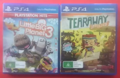 $23.95 • Buy Little Big Planet 3 + Tearaway Unfolded X2Kids Bundle PS4 TRACKING+FREE POSTAGE