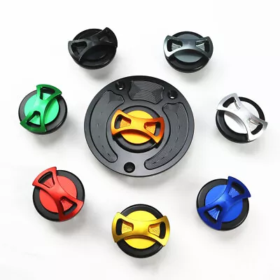 CNC Gas Fuel Tank Cap Cover For Kawasaki ZX10R 6R Z1000 Z750 Z800 KLE650 ZZR1400 • $26.69