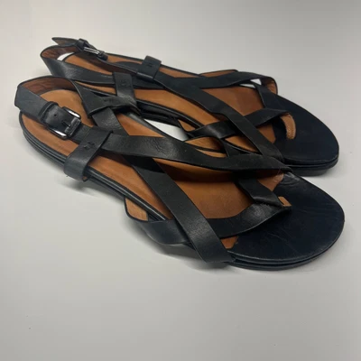 Gentle Souls By Kenneth Cole Women's Only Joy Gladiator Strappy Sandal Black 9.5 • £33.10
