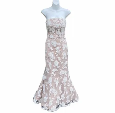 $203 • Buy Jovani Wedding Bride Prom Pageant Sheath Lace Sequin Applique Dress 4