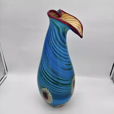 Murano Glass Vase Italy Artist Signed Ann Primrose SIGNED Rare Piece • $425