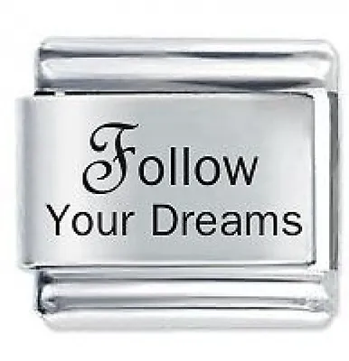 Daisy Charm FOLLOW YOUR DREAMS * Compatible With Italian Modular Charm Bracelets • £4.36