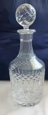 Vintage Wine Liquor Crystal Decanter With Stopper Elegant Pattern Numbered • $0.99