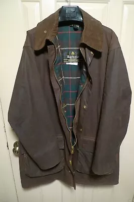 Barbour - A400 Northumbria Wax Cotton  Jacket-  Brown - 44  -  One Crest - Rare • $275