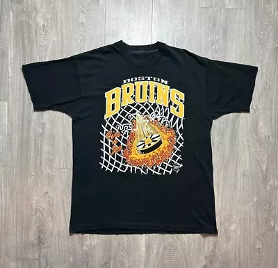 HOT!!!_Vintage 90s Boston_Bruins NHL Hockey T-shirt All Sizes • $19.99