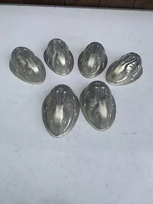 6 Nutbrown Easter Bunny Rabbit Chocolate Candy Mold Aluminum Made In England • £19.99