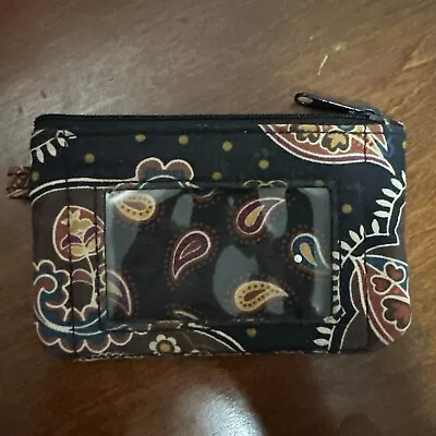 Vera Bradley Small Brown Paisley Print ID Wallet • $8