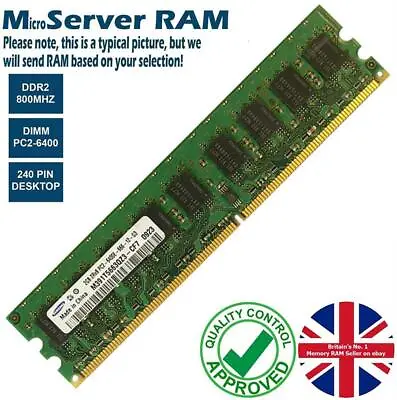 £6.26 • Buy 1GB 2GB Memory RAM 4 Micro Servers PC2-6400E DDR2 800MHz 240 ECC Unbuffered Lot