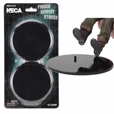 10Pcs NECA Action Figure Display Stands Black For Most 6-8  Plastic 3.5  Round • £11.39