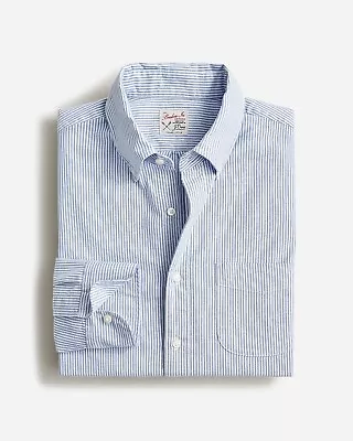 J. CREW SLIM Broken-in Organic Cotton Oxford Shirt In Blue Size S NWD $89 BG421 • $24.50