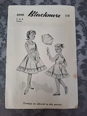 £7.50 • Buy 50s Blackmore Paper Sewing Pattern Vintage Unused Girls Petticoat 7 To 8 Yrs