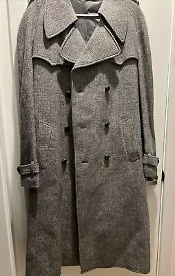 Pure New Wool Hungarian Full Length Gray Trench Coat • $80