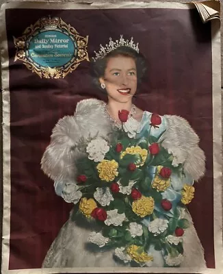 Vintage Newspaper . Queen Elizabeth II  Coronation Souvenir. 1953. Daily Mirror • £10