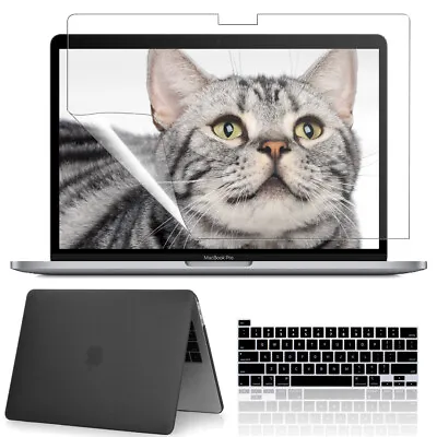 Matte Black Rubberized Surface Hard Plastic Case For MacBook Pro 13 Inch M2 2022 • $26.59