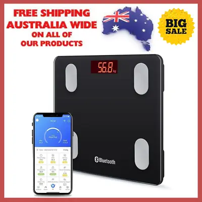RENPHO Bluetooth Body Fat Scale | Smart Digital Bathroom Weighing Scales Body AU • $39.25