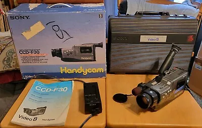 Vintage Sony CCD-F30 Handycam Video 8 Camera In Original Box Recorder Camcorder • $29.99