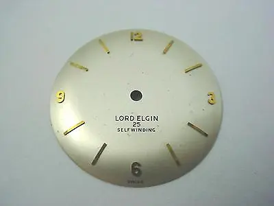 29.12mm Pearl Lord Elgin 25 Selfwinding Vintage Watch Dial Gold Numerl/Stick Mrk • $39