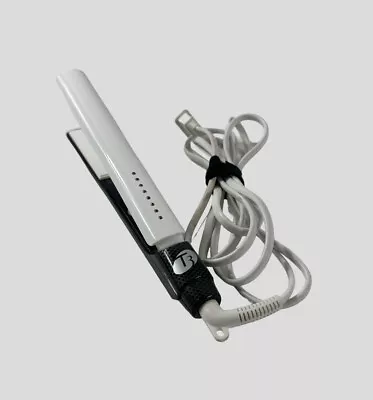 T3 Micro 1  Flat Iron Ceramic Hair Straightener Model 73500 White Black • $29.49