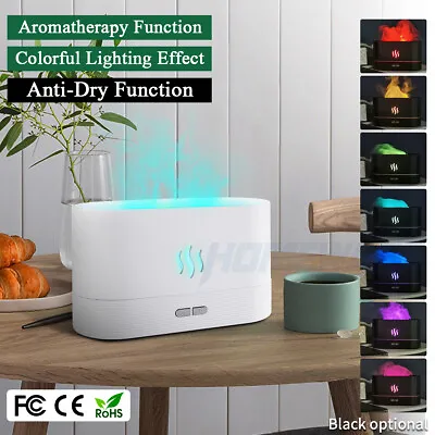 $33.90 • Buy USB Essential Oil Diffuser LED Flame Light Ultrasonic Aroma Mist Air Humidifier