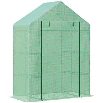 Outsunny Greenhouse For Outdoor Portable Gardening Plant Grow House Green • £52.99