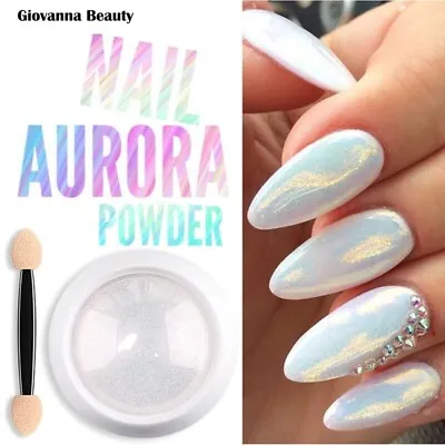 AURORA CHROME POWDER Nail GLITTER AB Unicorn MERMAID MIRROR Effect RAINBOW Opal • $9.90