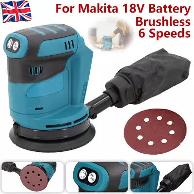 For Makita 18V Battery Professional Polishing Cordless Random Orbit Sander New • £41.99