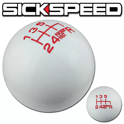 White/red Fing Fast Shift Knob For 6 Speed Short Throw Shifter 10x1.25 K09 • $22.85