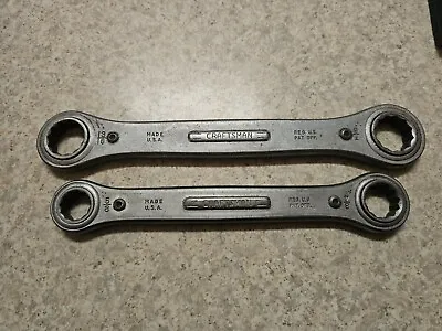 Vintage Craftsman Ratcheting Wrench Lot Of 2 Wrenches 13/16 - 7/8 & 3/4 - 5/8 • $27.99
