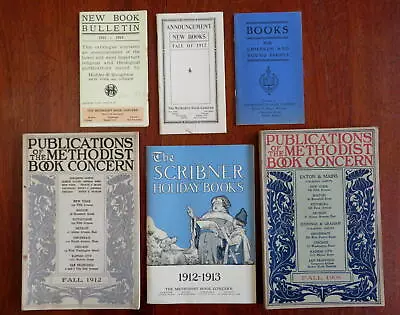 Methodist Book Catalogs 1908-1913 Religion Lot X 6 Booklets Catalogs • $78.40