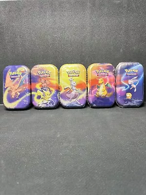 Pokémon Kanto Power Mini Tin Set Of 5 Pikachu Charizard Mewtwo Mew Dragonite • $119.97