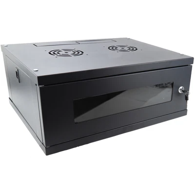 £67.99 • Buy FLAT PACK Wall Mounted Data Cabinet For 19 Inch Rack Home/Studio 4U 450mm Black