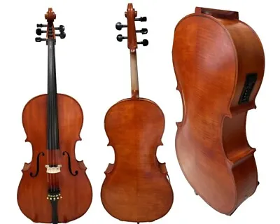 New 5strings Electric Cello 4/4 Acoustic Cello Nice Sound Solid Ebony Parts • $499