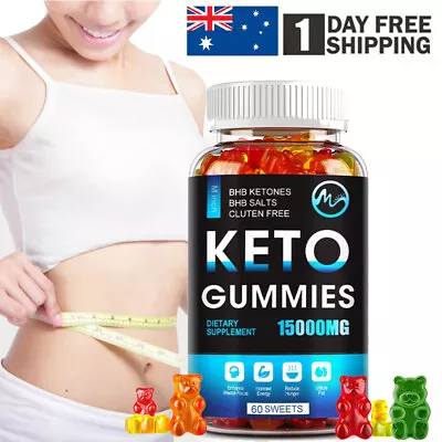 Keto Gummies Advanced Ketone Fat Burner Weight Loss Men Women Dietary Supplement • $20.01