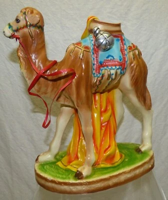 $64 • Buy Large Italy Camel Nativity Figurine  10 1/4  Chalkware Plaster Animal Vintage