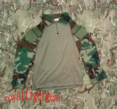 US M81 Woodland Camo Tactical Combat Shirt Elastci T-Shirt Suit Uniform Top Gen2 • $40