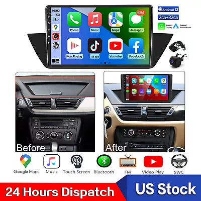 Android 13.0 Apple Carplay Car Stereo Radio GPS Navigation For BMW X1 2010-2016 • $143.37