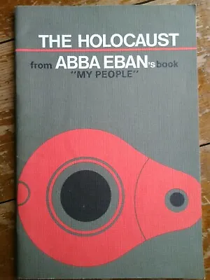 The Holocaust From Abba Evan Book My People Yad Vashem Israel • £4.99