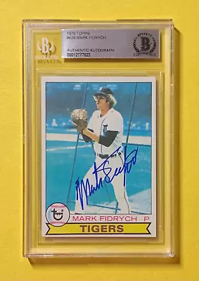 1975 Topps Mark Fidrych #625 Authentic Auto Beckett Certified Tigers • $99.97