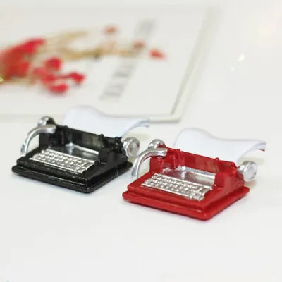 1:12 Scale Dollhouse Miniatures Red Vintage Typewriter Model Decorate Ornaments • $8.69