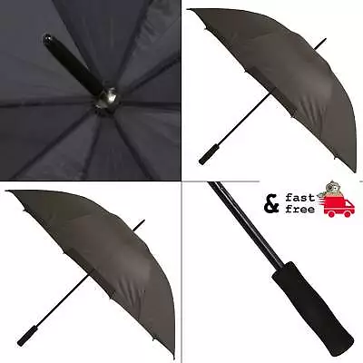 Firm Grip 5 Ft Big XL Golf Umbrella In All Black Large Straight And Firm Handle • $12.02