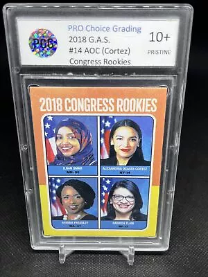 G.A.S. Trading Card 2018 CONGRESS ROOKIES #14 AOC OMAR NTWRK PCG 10+ Pristine • $75