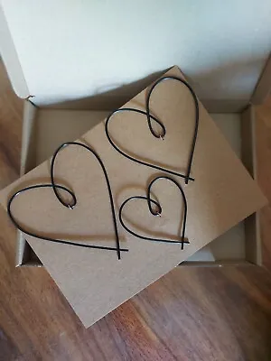 £5.49 • Buy Set Of 3 Wire Hearts -wall Art - Decor - Home Wall Hanging Vintage Sculpture