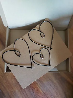 Set Of 3 Wire Hearts -wall Art - Decor - Home Wall Hanging Vintage Sculpture • £11.99