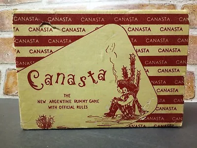 Vintage Canasta Card Game Kingsbridge By Atlantic 154 Cards*  Instructions  • $11.90