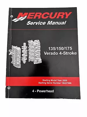 Mercury 135/150/175 Verado 4-Stroke  Service Manual 90-897928400 • $15