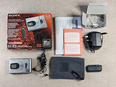 £89.95 • Buy Sony MZ-R35 Portable Minidisc MD Player Recorder Walkman Boxed - Dead Battery