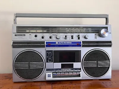 Vintage TOSHIBA RT 170S Stereo Radio Cassette Recorder Boom Box Ghetto Blaster • $39.95